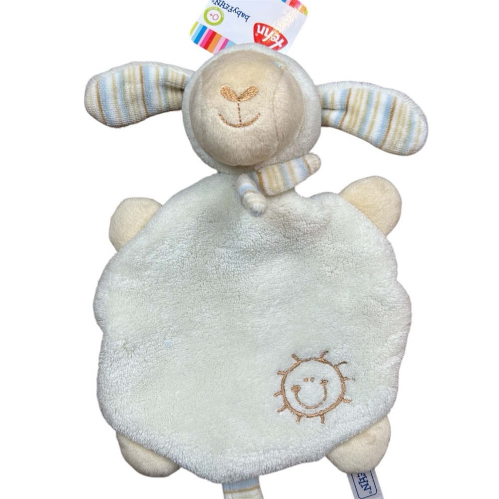Baby Fehn Lamb Lovey Blanket Cuddle Toy Attachable 8” NWT